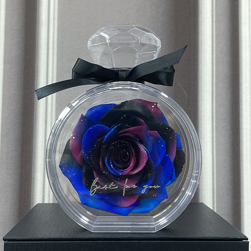 Natural Eternal Flower Ornaments Transparent Cover Dried Rose Gift Box  Valentine's Day Home Decor