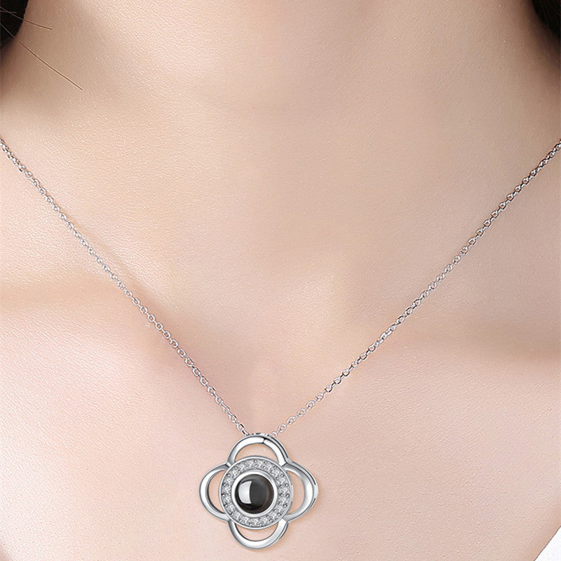 Hot Valentine's Day Gift Metal Rose Jewelry Gift Box Necklace