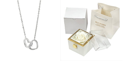 Rotating Soap Flower Rose Gift Box Creative Rotating Rose Jewellery  Packaging Box Valentine's Day Gift For Women