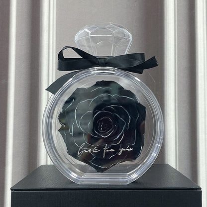 Natural Eternal Flower Ornaments Transparent Cover Dried Rose Gift Box  Valentine's Day Home Decor